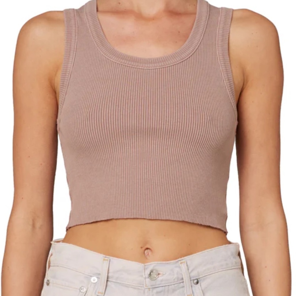 Agolde Poppy Tank Cropped Spider Lily